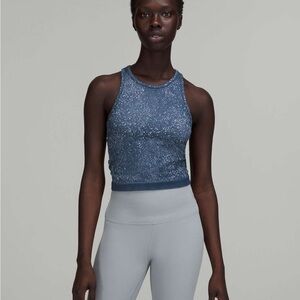 Lululemon • Ebb to Street Cropped Racerback Tank Top Size 8